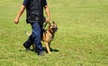 K9 police officer with his dog Royalty Free Stock Photo