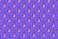 K pop love symbol pixel art seamless pattern