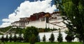 4k Potala in Lhasa,Tibet,white puffy cloud mass in the blue sky.