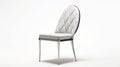 Stylish Berlin Dining Chair In Light White And Dark Silver