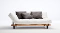 Modern Sofa With White And Grey Design And Pillow V2