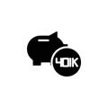 401k retirement savings icon web design in vector Royalty Free Stock Photo