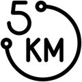 5K run icon, Marathon related vector Royalty Free Stock Photo