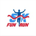 5K Run Logo Design vector Stock symbol .Running logo sport concept