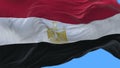 4k seamless Close up of egypt flag slow waving in wind.alpha channel included.