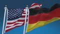 4k Seamless United States of America and Germany Flags background,USA GER DE.