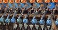 4k A spinning machine collect the silk threads in Reeling machine in operation.