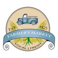 Vintage Farmer Market Badge and Sign Vector Royalty Free Stock Photo