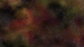 8K starfield with red and yellow gaseous nebula cloud. artist rendition of starry background in outerspace Royalty Free Stock Photo