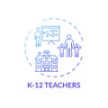K 12 teachers concept icon