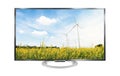 4k Television landscape isolated on white background. Royalty Free Stock Photo