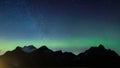 4K Time lapse of aurora borealis over Mt.vestrahorn, Iceland