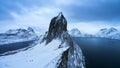 4K Timelapse of Segla Mountain in Winter, Senja, Norway