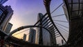 4K Timelapse, Beautiful modern struction in bangkok at twilight.