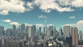 4k,timelapse cloud fly over urban building and skyscrapers,NewYork City Scene.