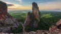 4K Timelapse of Khao Khuha mountain peak at sunrise, Songkhla, Thailand