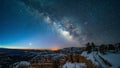 4K Timelapse of Mliky way over the Bryce Canyon, Utah, USA