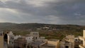 4k timelapse overlooking the village of Manikata in Malta