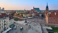 4K Timelapse with zoom: Column of Sigismund III Vasa and Castle Square in Warsaw - a historic squ