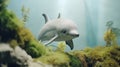 4k Tundra Felt Stop-motion Dolphin With Shallow Depth Of Field