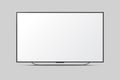 4K TV flat screen lcd or oled, plasma, realistic illustration, blank monitor mockup Royalty Free Stock Photo