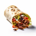 32k Uhd Byzantine-inspired Burrito On White Background Royalty Free Stock Photo