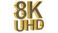 8K UHD concept, 3D rendering Royalty Free Stock Photo