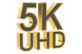 5K UHD concept, 3D rendering Royalty Free Stock Photo