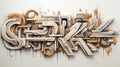 Abstract Street Lettering: Realistic Hyper-detailed Rendering By Zala Adams