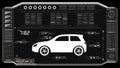 4K UI HUD User Interface with Car Tunning for transport and automobile