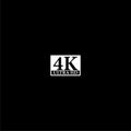 4K ultra hd icon isolated on dark background