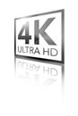 4K Ultra HD Perspective Shiny Black Logo
