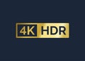 4K Ultra HD vector gold sign