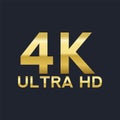 4K Ultra HD vector gold sign