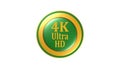 4K Ultra,icon,sign,best 3D illustration Royalty Free Stock Photo