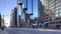 4K UltraHD Traffic flows in the city center in Toronto