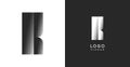 K vector letter. Sharp contrast monogram strike diagonal hatching for industrial yet modern look. High bold logo
