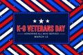 K-9 Veterans Day patriotic wallpaper with colorful shapes and typography