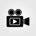 4k video and action camcorder icon,vector illustration Royalty Free Stock Photo