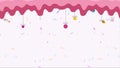 4k video with animated candies pink and white for birthdays,