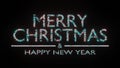 4K video animation of beautiful texture or pattern formation on the text MERRY CHRISTMAS and HAPPY NEW YEAR.