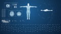4k video of muscular anatomical man body.