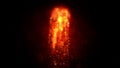 4k Volcanic erupt flame fireworks burn volcanoes magma explosion particles fire.