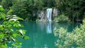 4K. Waterfall in Plitvice Lakes National Park, a beautiful place, Croatia