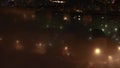 8K Fog Among Houses in City at Night