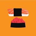 Nigiri sushi vector graphic illustration Royalty Free Stock Photo
