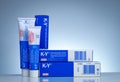 K-Y Lubricating Jelly Sterile. Vaginal lubrication. Water-soluble personal lubricant use as lubricant for sexual intercause Royalty Free Stock Photo
