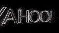 4k Yahoo word company brand logo,Matrix binary computer code text.