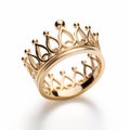 14k Yellow Gold Crown Ring - Inspired By Royalty