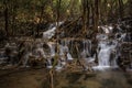 Ka Ngae Sot Waterfall 2 st floor at Thung Yai Naresuan Wildlife Sanctuary National Park East side- Tak Province of Thailand Royalty Free Stock Photo